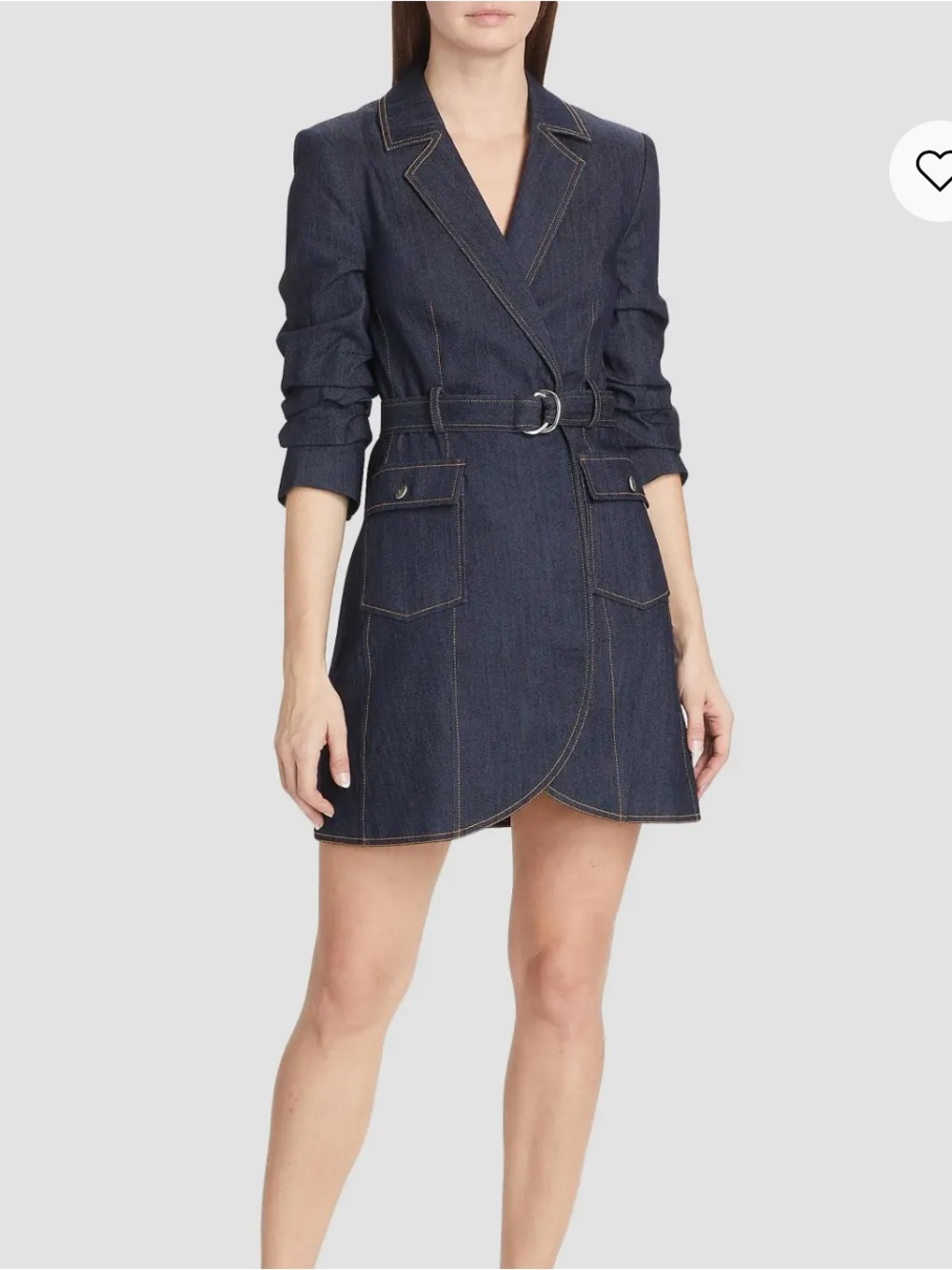 Cinq à Sept's Jenessa minidress Belted Dark Denim Blazer Dress - Women